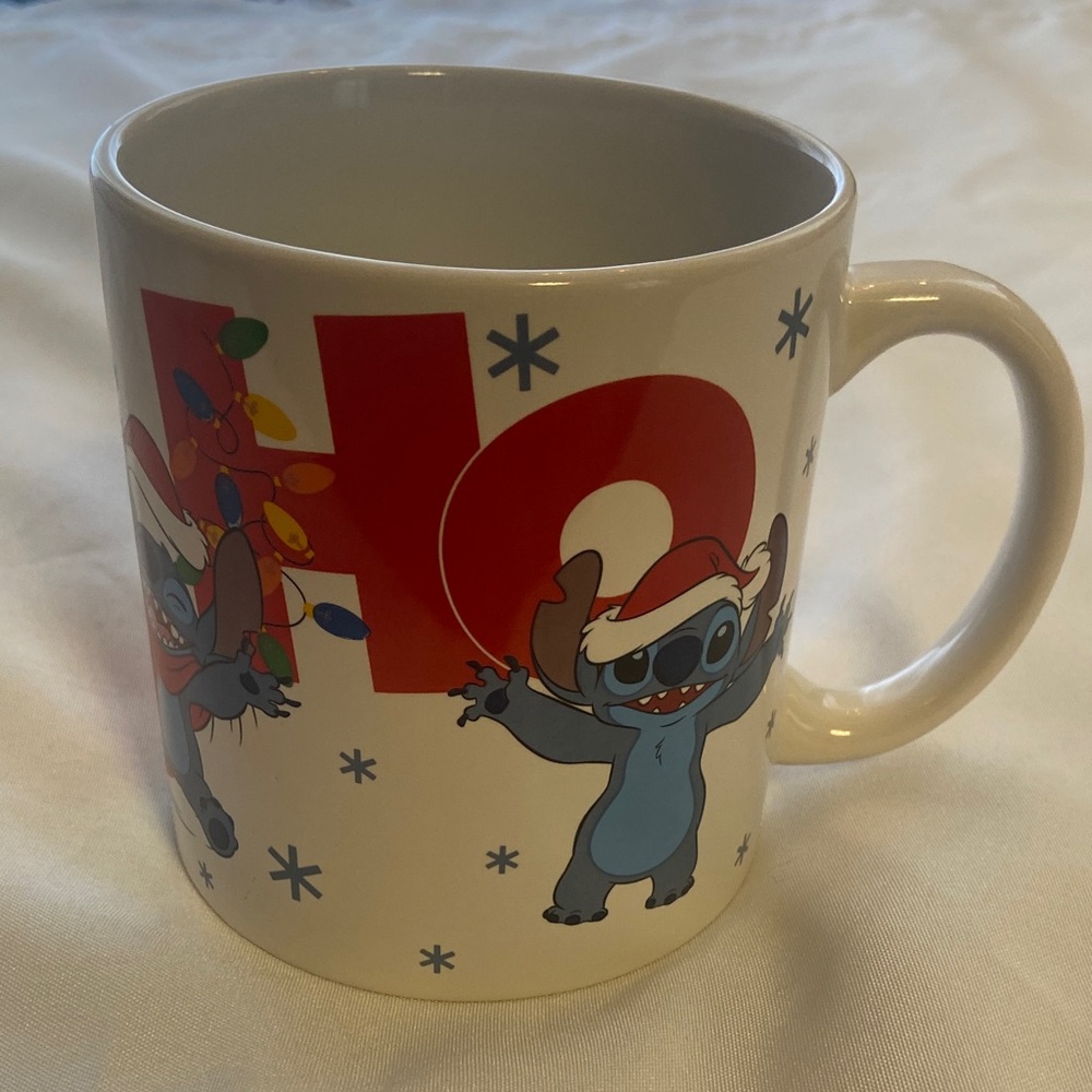 Disney Stitch Holiday Mug - White and Red